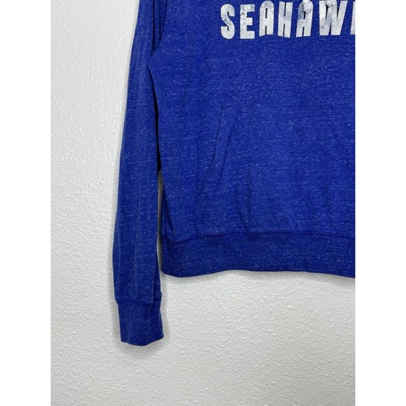Women's Nike Royal Seattle Seahawks Rewind Gym Vintage LW Pullover Hoodie Size L - Picture 4 of 16